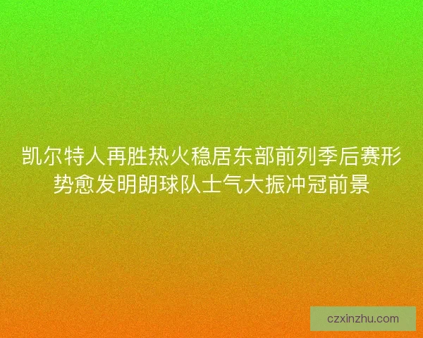 凯尔特人再胜热火稳居东部前列季后赛形势愈发明朗球队士气大振冲冠前景