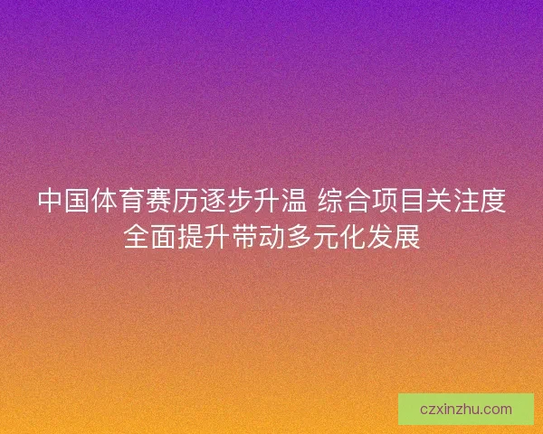 中国体育赛历逐步升温 综合项目关注度全面提升带动多元化发展